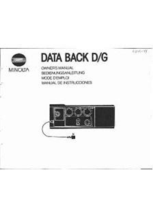 Minolta Data Back D manual. Camera Instructions.